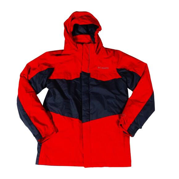Columbia Interchange Red Winter Jacket Medium Boys Size 10 / 12 W Hood - Picture 1 of 5